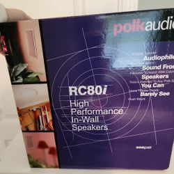 Polk Audio In Wall Speaker Set.  Brand New In Box!