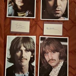 The Beatles 1968 white album photos with custom index cards