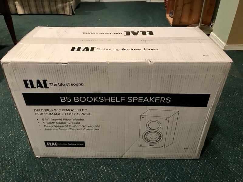 ELAC B5 Debut monitor speakers by Andrew Jones - brand new