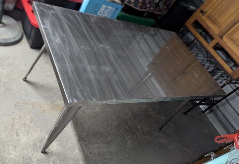 Metal Table And 4 Metal Chairs