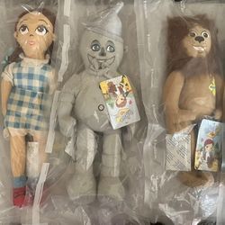 Wizard Of Oz 5 Stuffed Dolls Figure 15" Tall Good Stuff 2002 Full Set New & Tags