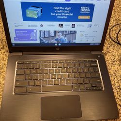 Hp Chromebook 14-inch AMD A4 -9120C 4GB Blue With Charger Works Great 