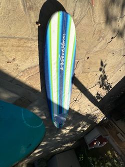 Wave Storm Longboard Foam Surf Board & Leash
