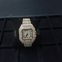 14k Gold-plated Iced Out Watch......