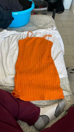 Orange Body Con Dress