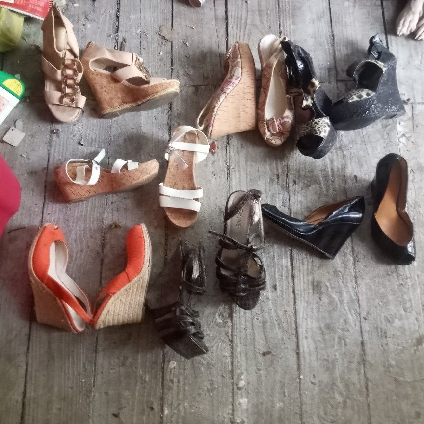 Ladys Size 8 Wedges $10 Each