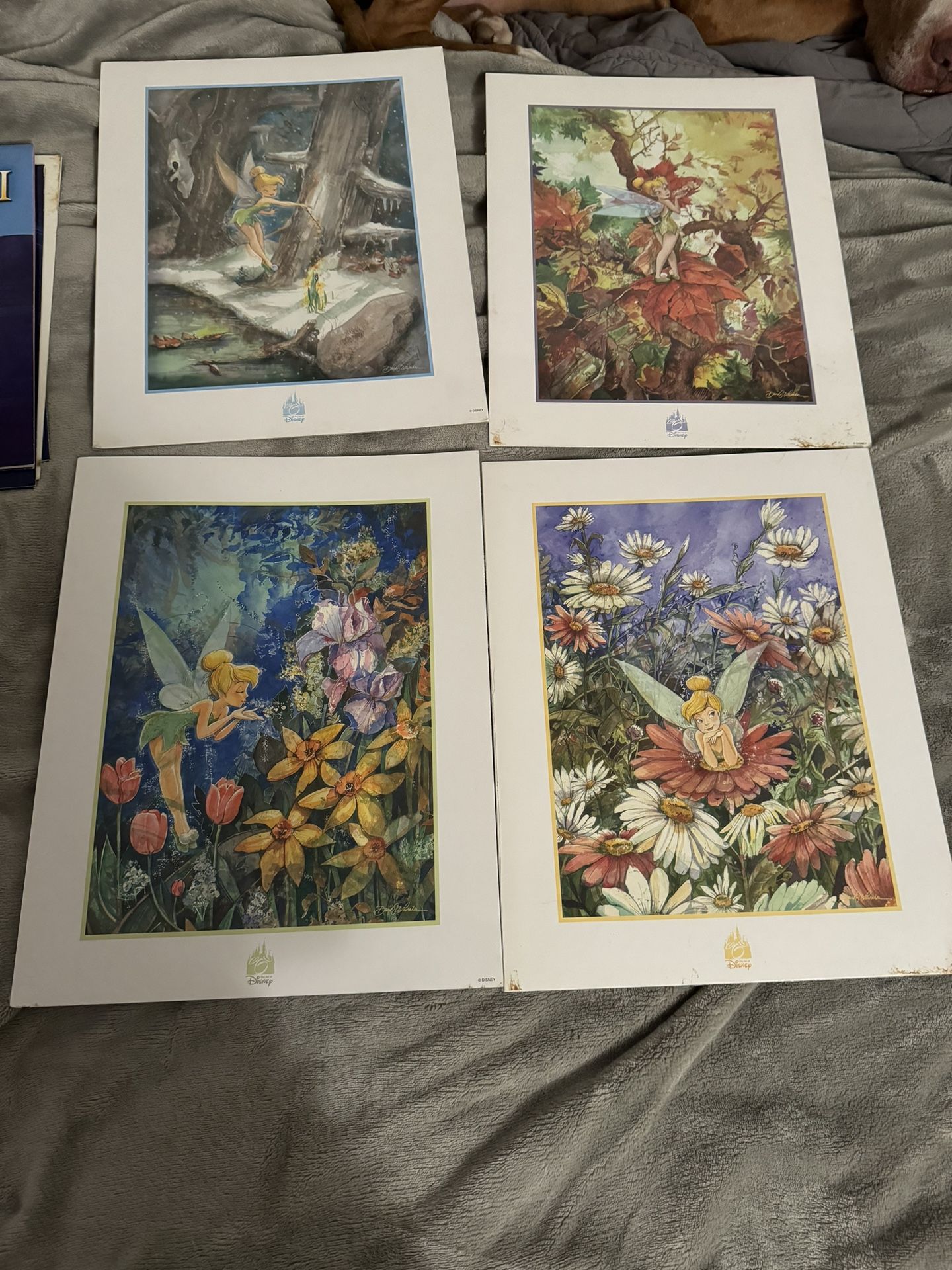 Disney licensed Tinkerbell 4 Seasons Lithographs