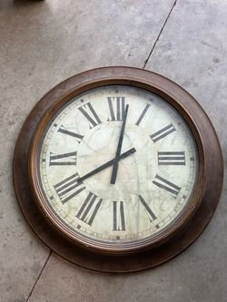 Large Round Wall Clock Roman Numerals
