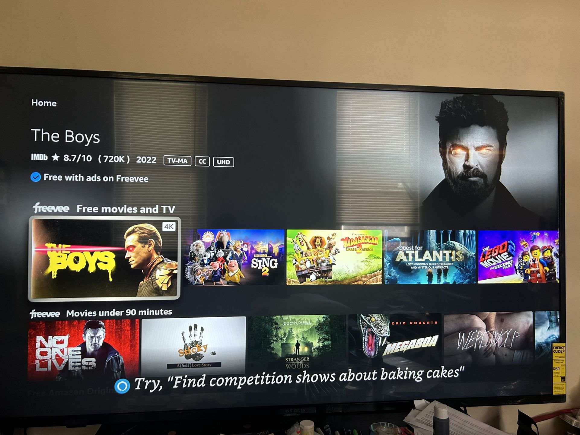 65” Insignia Class F30 Series LED 4K UHD Smart Fire TV