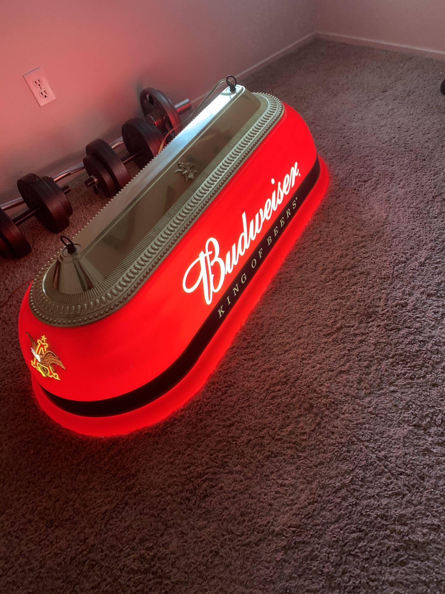 Antique Budweiser pool table light
