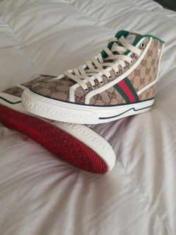 Gucci High Top Canvas Tennis Shoes