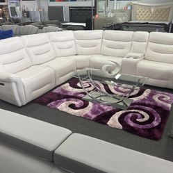 Living Room Furniture Special✅Beautiful White Power Reclining Sofa Sectional Available Crazy Offer Only $1999