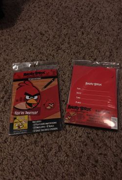 16 Angry bird party invitations