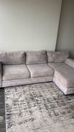 Soft gray couch - no rips, no stains