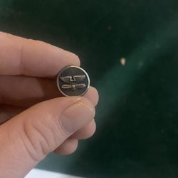 Aviation Button With Eagle And Propeller (Small)