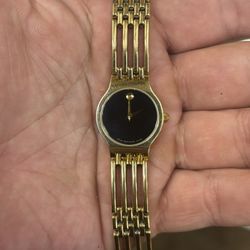 Movado Esperanza 88 A1 1821 Gold Tone Women’s Watch! New Battery. 
