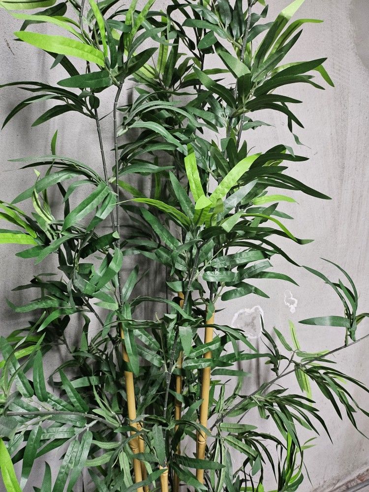 Artificial potted plant, indoor/outdoor bamboo, 9 "