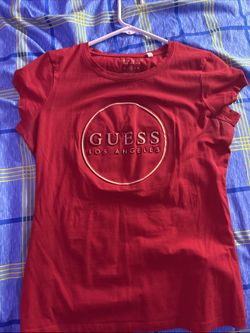 Red Guess Los Angeles tees short sleeve
