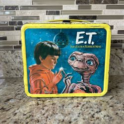 Vintage 1982 E.T. The Extra-Terrestrial Metal Lunchbox Aladdin Nostalgia