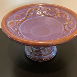 Decorative ceramic pedestal dish, not for food