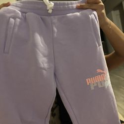 Purple Puma Sweats - Size L (14-16) - $8