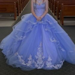 Lilac Blue Quince Dress