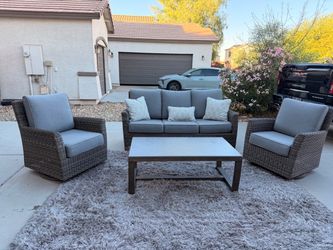 4-Piece Wicker Patio Furniture Set