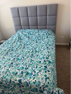 Queen Bed frame for sale (includes box spring)