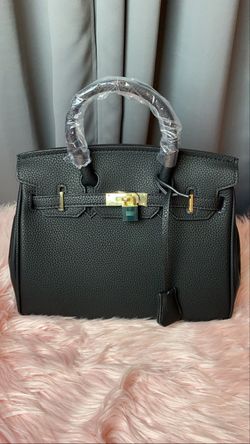 Black leather purse