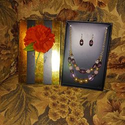 New Necklace And Earrings Set $12