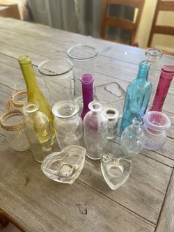 Estate Sales Deco Glass Bottles/Vases