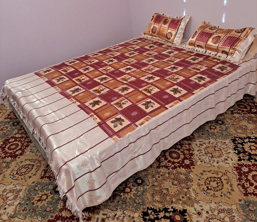 Indian 100% Silk & Cotton Fancy Bedsheet  - Must Go ASAP [IM Moving Out]