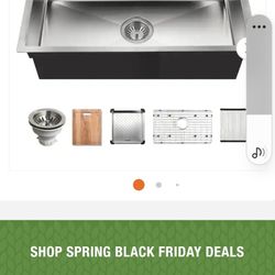 HOUZER Novus Undermount Single Bowl Kitchen Sink 