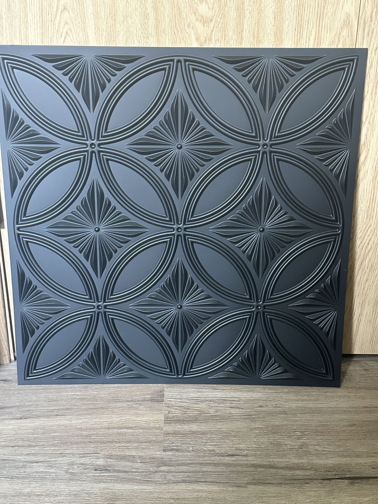 PVC Ceiling Tile In Black 24in By 24in