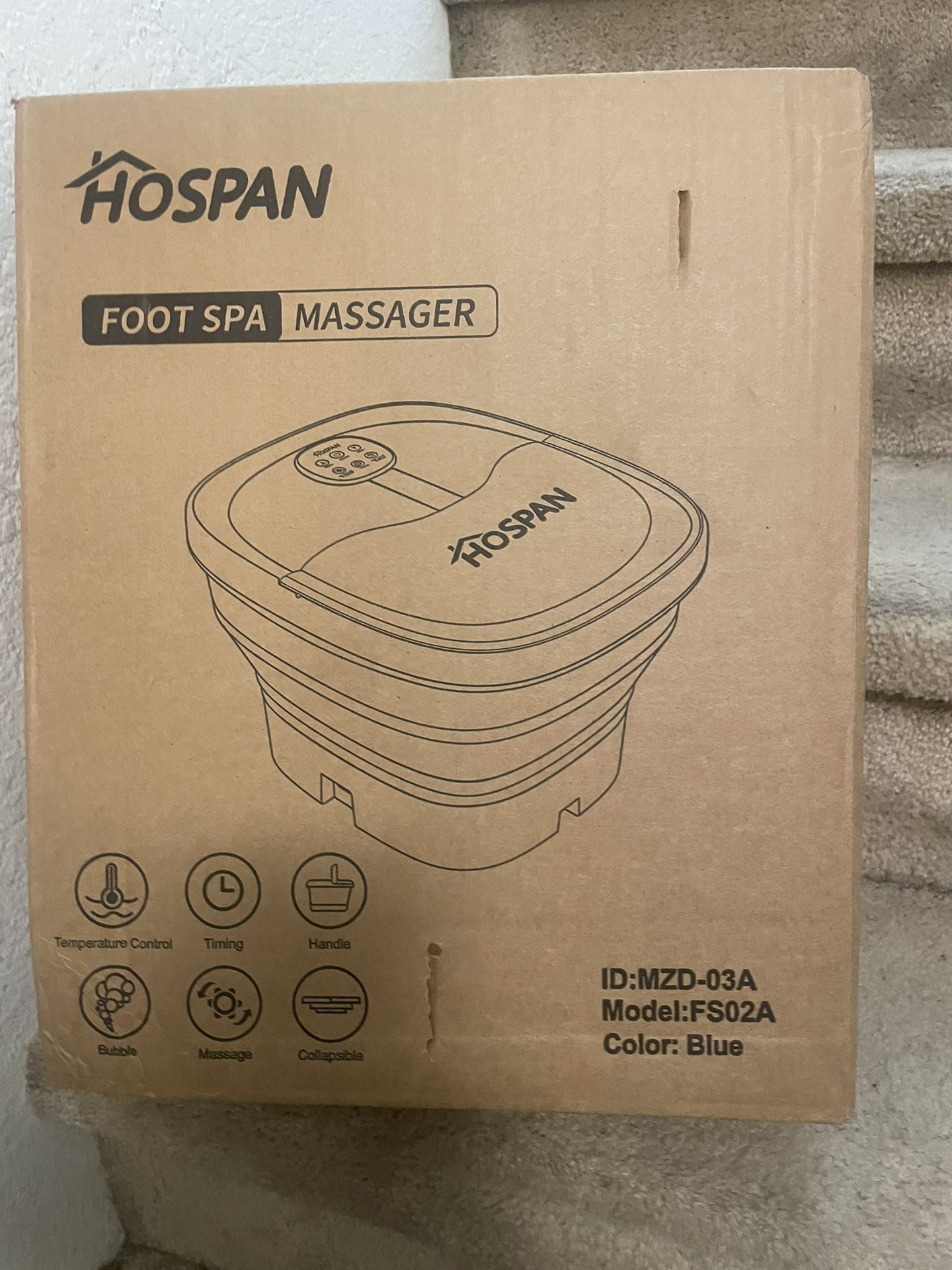 Hospan Foot spa Massager Blue *new Unused*