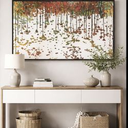 Large Modern Abstract Wall Art – Framed (62X42)