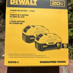 DEWALT 20V MAX Premium Lithium-Ion 6.0Ah Battery Pack (2 Pack)