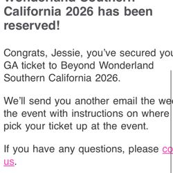 Beyond Wonderland Ticket 2 Day