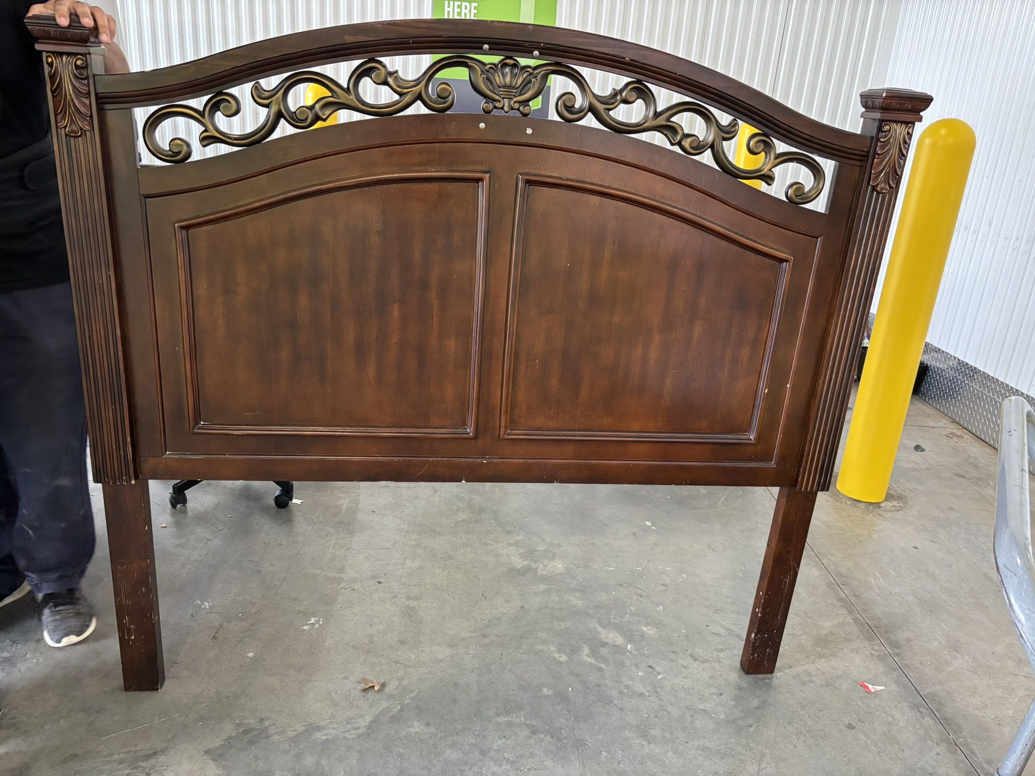Queen Bedroom Set . Bed Frame, Dresser, Mirror And Chest . Top If The Dresser Has Some Wear