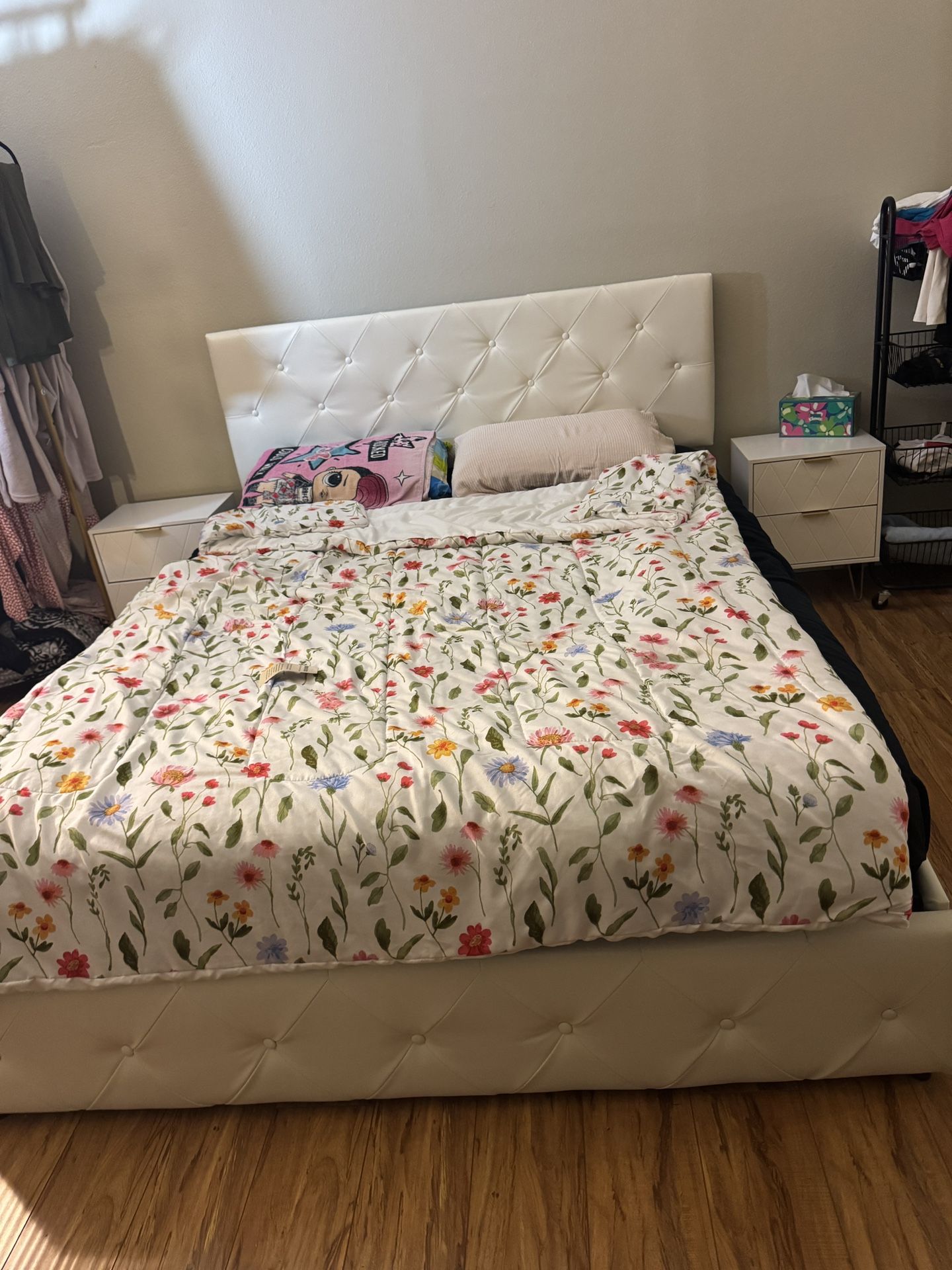 Queen Bed Frame with Storage + Mattress – $200 Each (Fullerton, CA) TWO SETS AVAILABLE