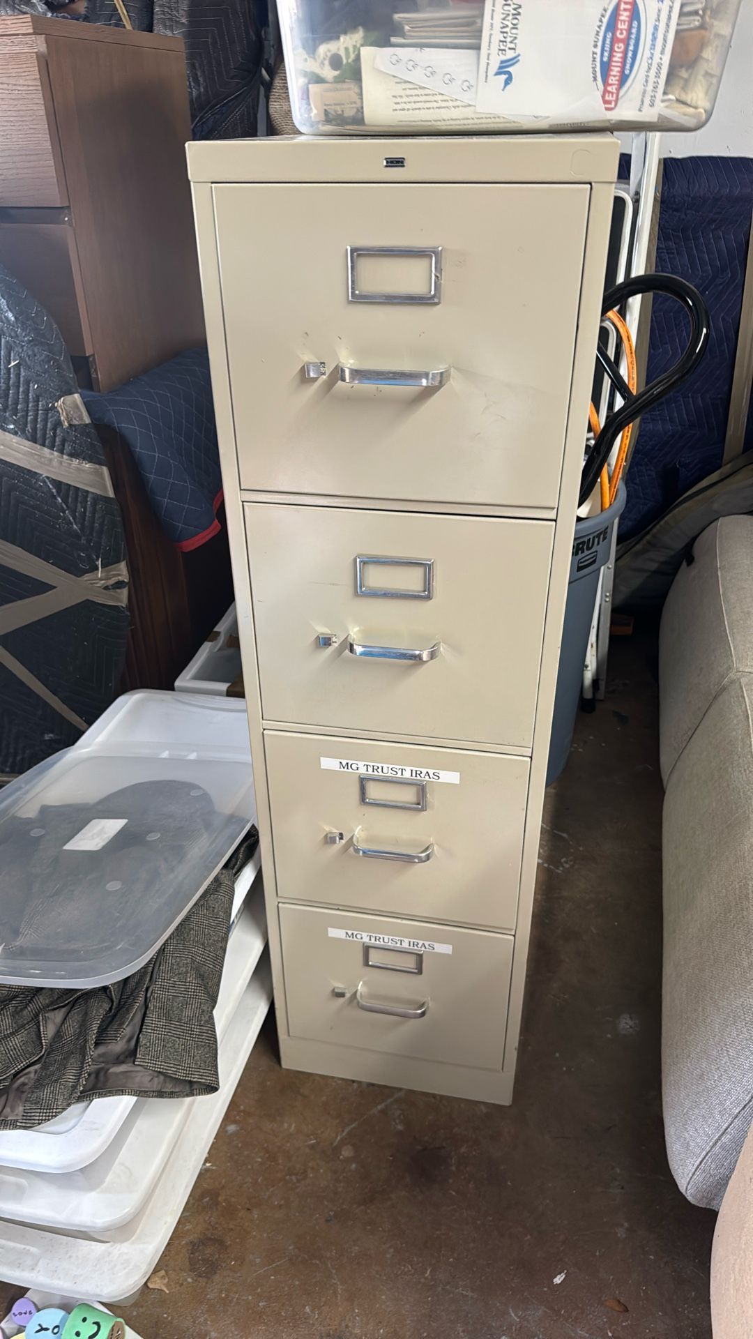 Large Beige Filing Cabinet