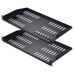 VEVOR 2-Piece 1U Server Rack Shelves – 10” Deep