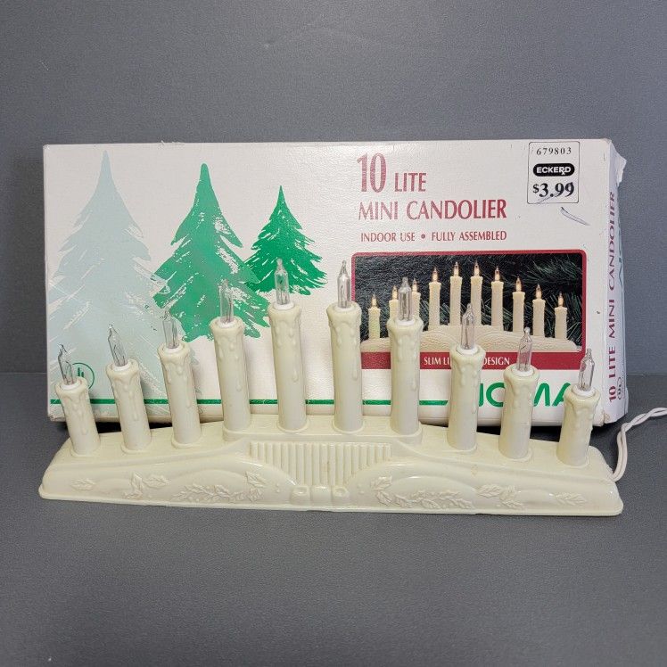 Noma Christmas 10 Light Mini Electric Candolier Original Box Tested ...