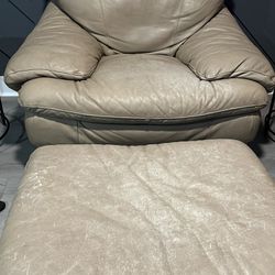 Macys Oversize Leather Chairs And Ottoman