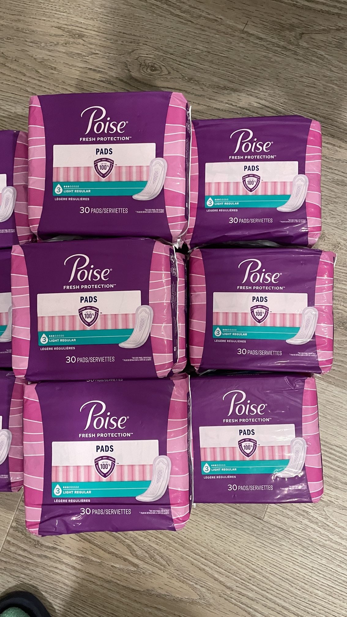 Poise Women Pads 6 Bags For $20