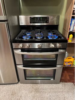 Estufa LG Stainless Steel Doble Horno 5 Quemadores