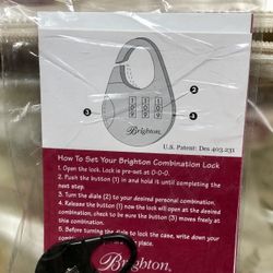 New AUTHENTIC BRIGHTON COLLECTIBLES Luggage lock 