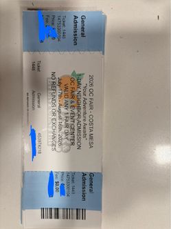 OC fair tickets