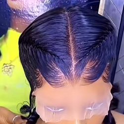 Natural Look Lace Front Wig – Curly Ombre Style