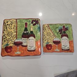Wine Fest plate set